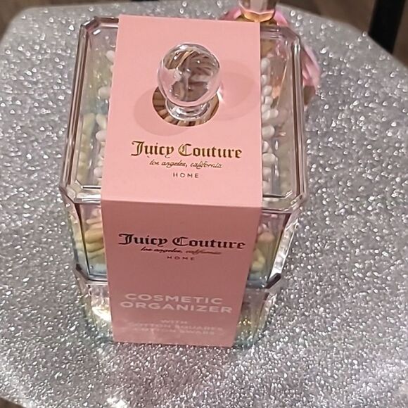 Juicy Couture Iridescent Rainbow Cosmetic Organizer w/Cotton Squares & Swabs - Picture 6 of 10